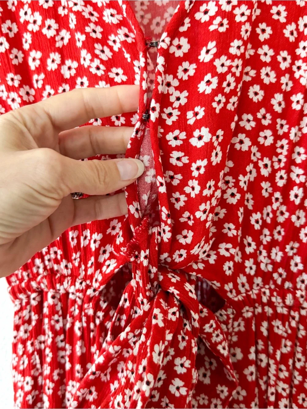 Abercrombie & Fitch Red Floral Maxi Dress